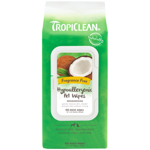 TropiClean Deep Cleaning Wipes Berry & Coconut 100 pk