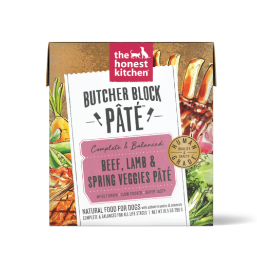 Honest Kitchen Dog Butcher Block Pate Beef Lamb & Spring Veg 10.5 oz