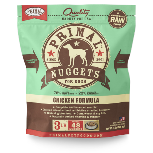 Primal Dog Raw Chicken Nuggets 3lb