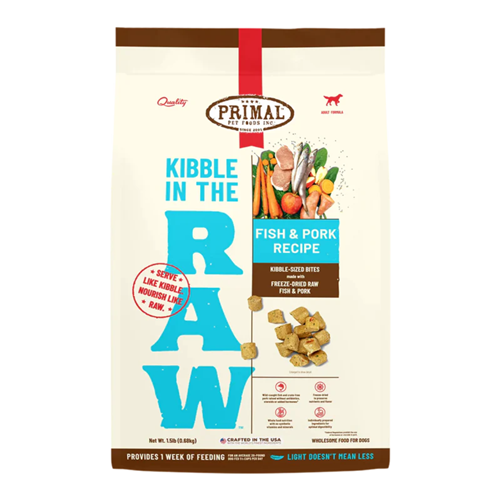 Primal Dog Kibble in the Raw Fish & Pork