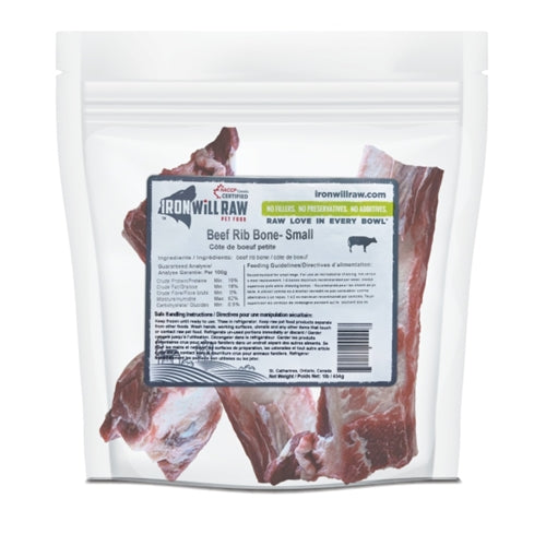 Iron Will Raw Dog Beef Rib Bone Small 1lb