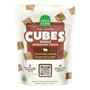 Open Farm Dog Treats FD Raw Cubes Lamb Liver 3 oz