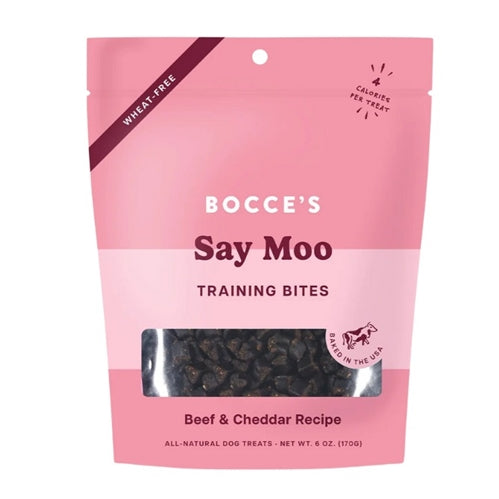 Bocce's Bakery Dog Training Bites Say Moo 6oz