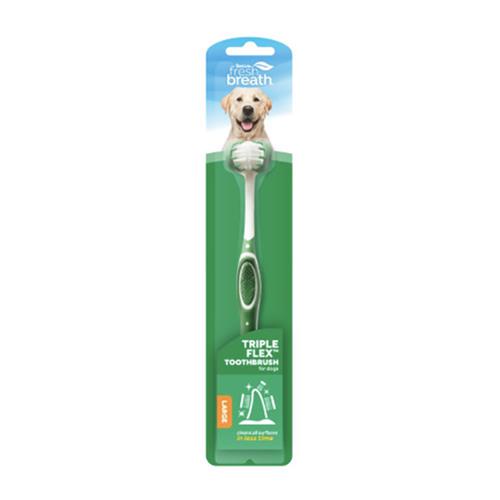 TropiClean Fresh Breath Triple Flex Toothbrush Large Dog