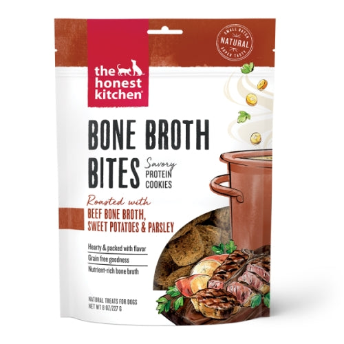 Paws Deals Honest Kitchen Dog Bone Broth Bites - Roasted with Beef Bone Broth & Sweet Potatoes 8oz
