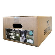 30 lb box of Evolution Raw Apex 1/2 lb raw food portions for dog.