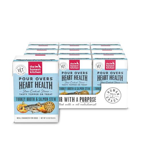 Honest Kitchen Functional Pour Overs: Heart Health - Turkey Broth & Salmon Stew