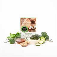 Frozen green smoothie dog treat medallions featuring Greek yogurt and spinach.