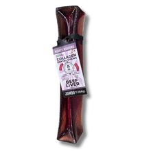 Load image into Gallery viewer, Beef Liver flavour Mighty Marrows collagen chew for joint and dental support.