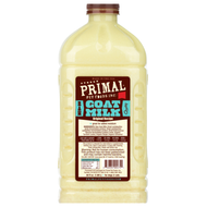 Resealable bottle of Primal Raw Goat Milk Original 64oz for dogs and cats