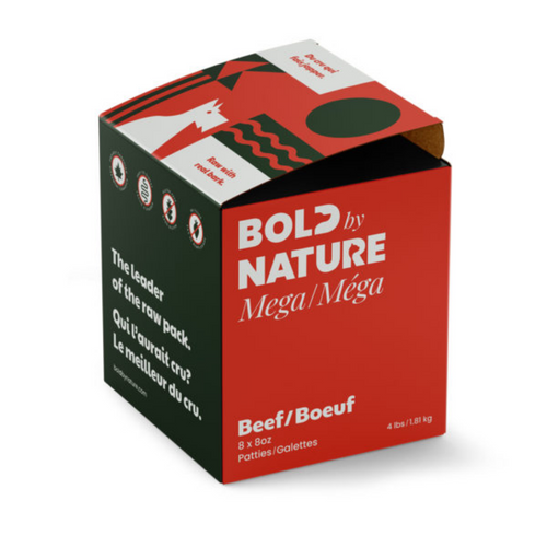 Bold by Nature Mega Dog Beef Patties - 4lb