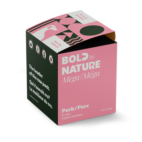 Bold by Nature Mega Dog Pork Patties - 4lb