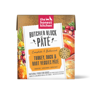 Honest Kitchen Dog Butcher Block Pate Turkey Duck & Root Veg 10.5 oz