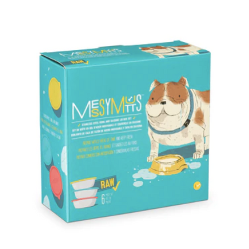 Messy Mutts 6pc Bowl/Cover Box Set - XLarge