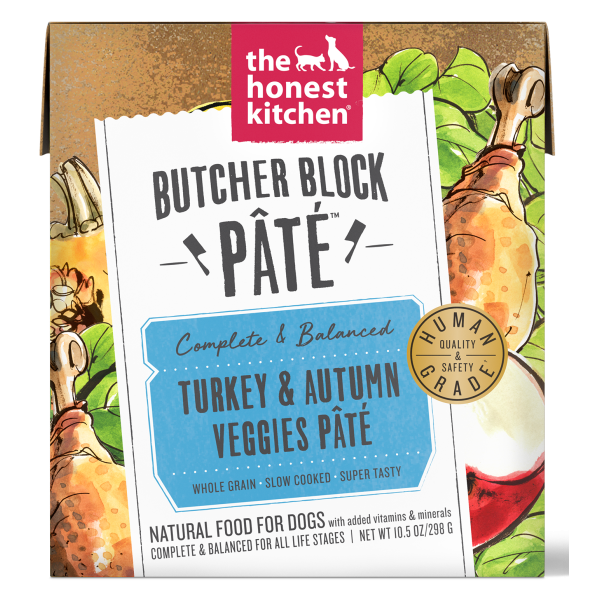 Honest Kitchen Dog Butcher Block Pate Turkey & Autumn Veggies 10.5oz