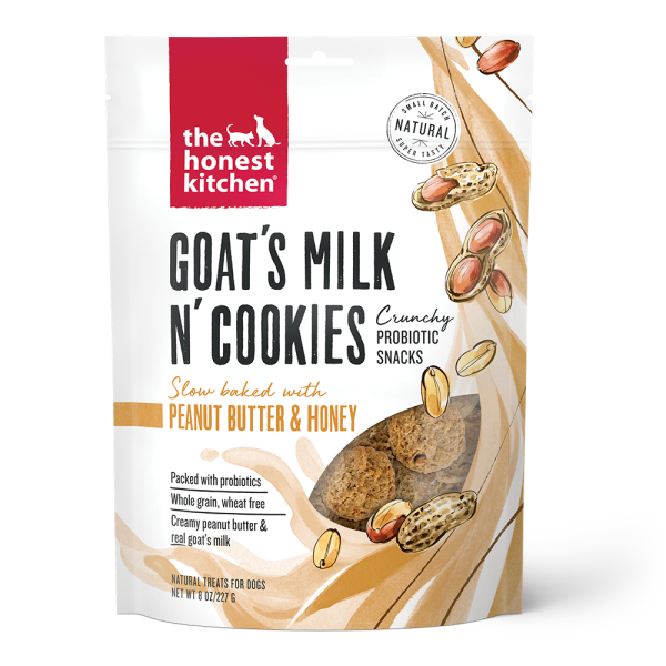 Honest Kitchen Dog Goat's Milk N' Cookies w/ Peanut Butter & Honey 8oz
