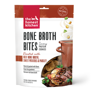 Honest Kitchen Dog Bone Broth Bites - Roasted with Beef Bone Broth & Sweet Potatoes 8oz