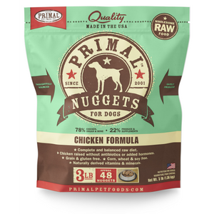 Primal Dog Raw Chicken Nuggets 3lb