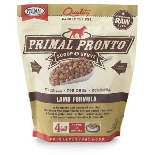 Primal Dog Raw Lamb Pronto 4lb