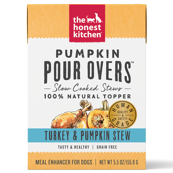 Honest Kitchen Dog GF Pour Overs Turkey & Pumpkin Stew 5.5oz