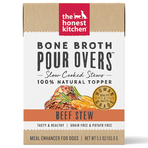 Honest Kitchen Dog GF Pour Overs Bone Broth Beef Stew 5.5oz