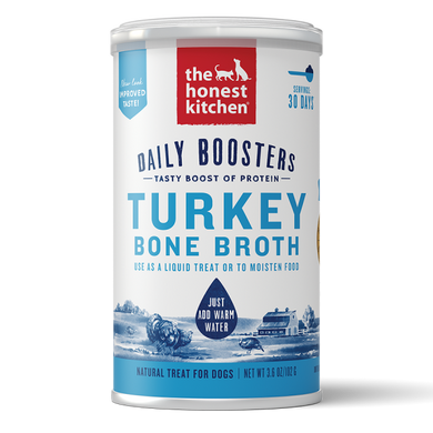 Honest Kitchen Daily Boosters Instant Turkey Bone Broth Turmeric 3.6oz