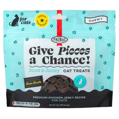 Primal Cat Treats Give Pieces a Chance Chicken w/Broth 2oz