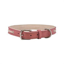 Load image into Gallery viewer, Shedrow K9 Banyon II Laced Leather Collar 20&quot; Faded Red