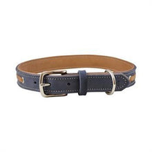 Load image into Gallery viewer, Shedrow K9 Banyon II Laced Leather Collar 18&quot; Bluestone