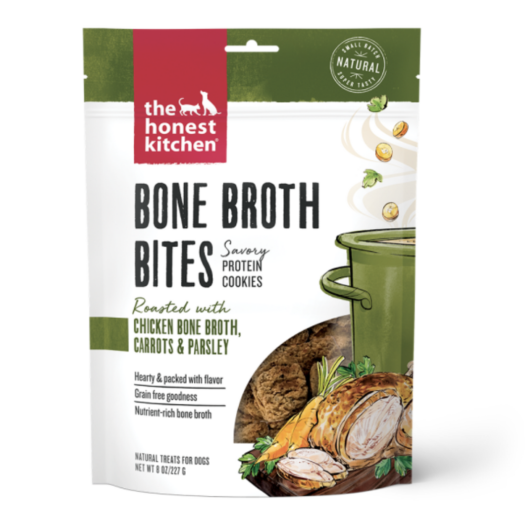 Honest Kitchen Dog Bone Broth Bites - Roasted with Chicken Bone Broth & Carrots 8oz