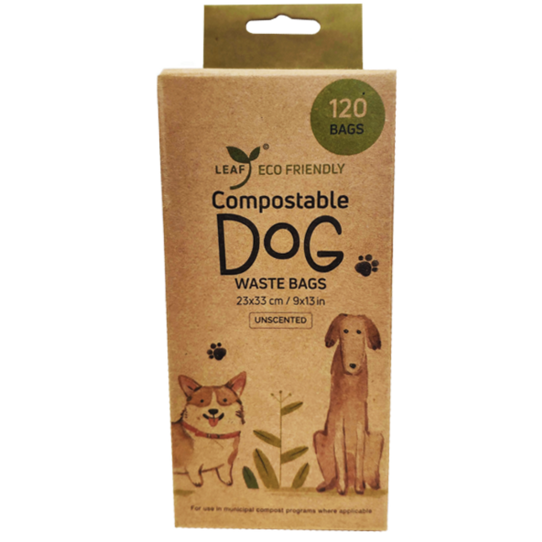 Leaf Compostable Dog Waste Bags 120 Unscented Bags