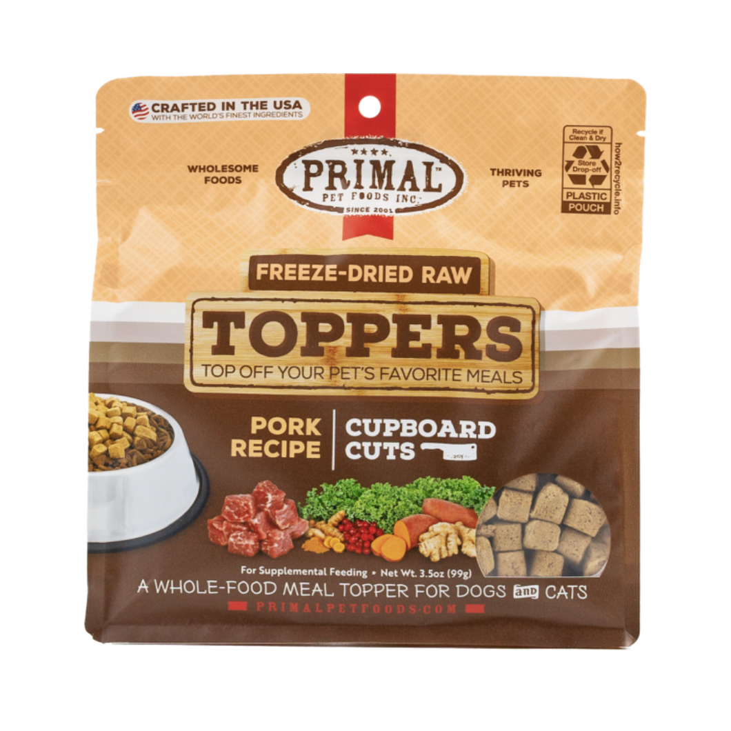 Primal Dog/Cat FD Raw Topper Cupboard Cuts - Pork