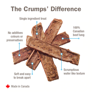 Crumps' Naturals Dog Beef Lung Tendersticks 4.2oz