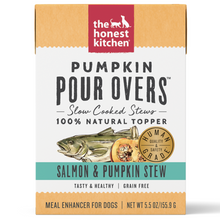 Load image into Gallery viewer, Honest Kitchen Dog GF Pour Overs Bone Broth Salmon &amp; Pumpkin Stew 5.5oz