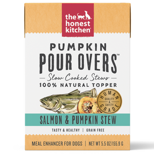 Honest Kitchen Dog GF Pour Overs Bone Broth Salmon & Pumpkin Stew 5.5oz