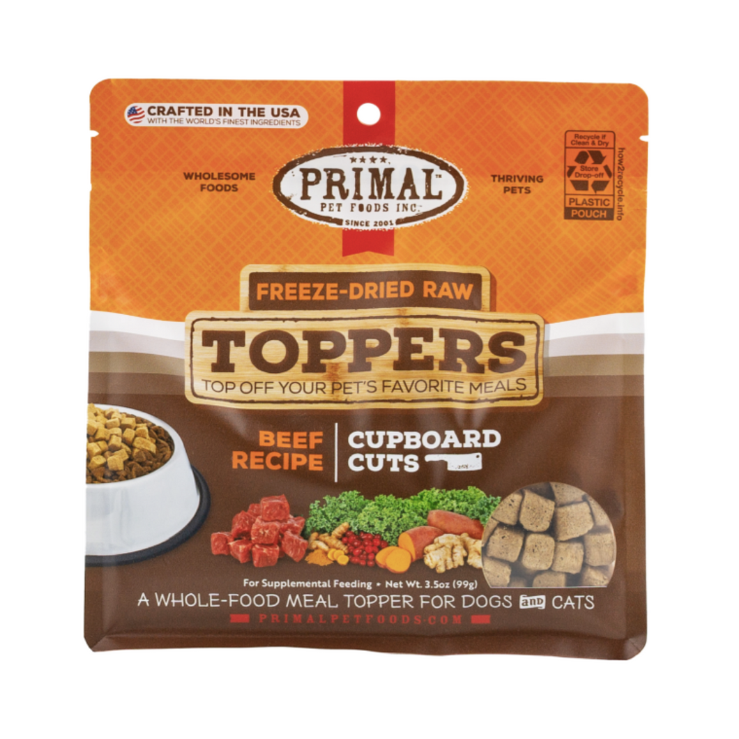 Primal Dog/Cat FD Raw Topper Cupboard Cuts - Beef