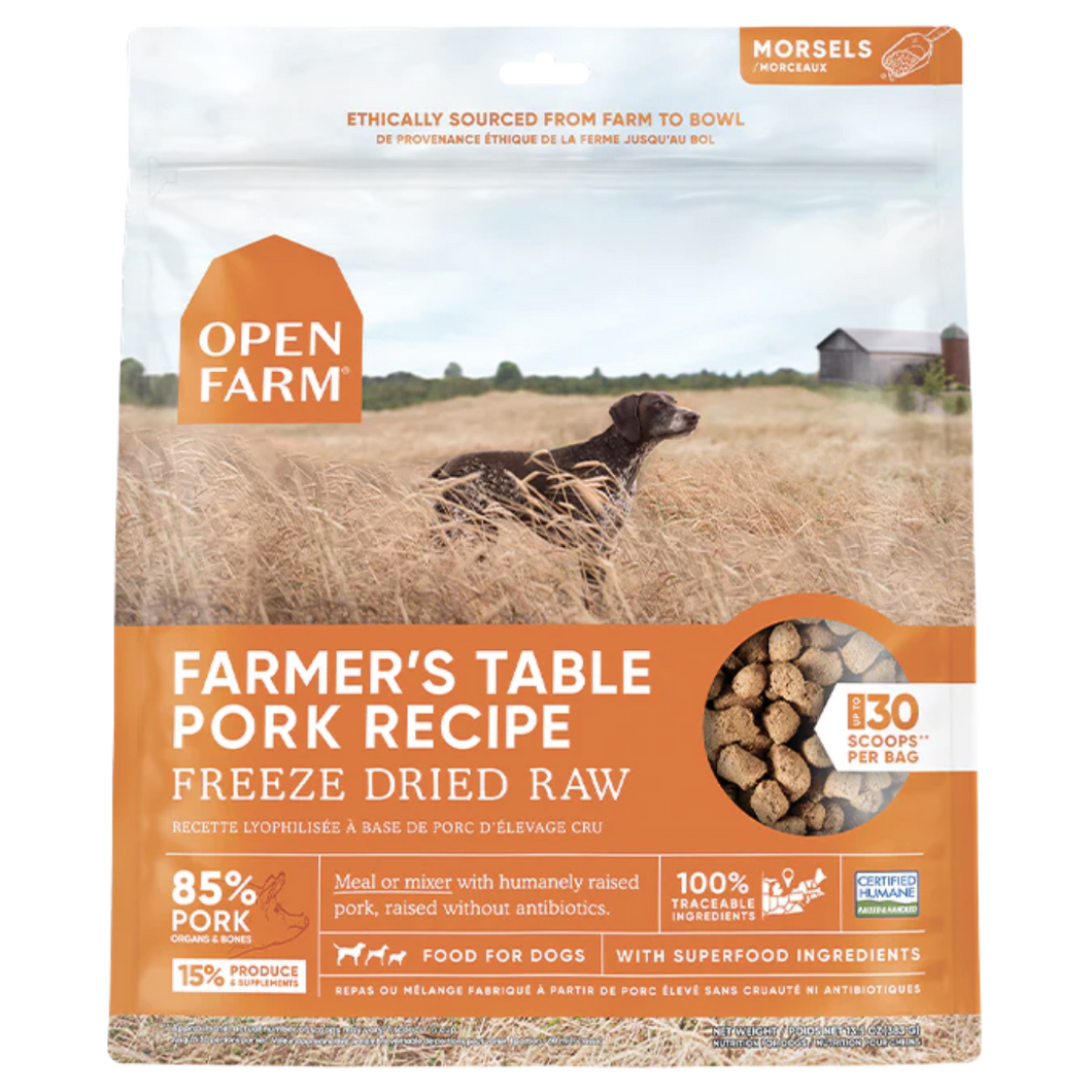 Open Farm Dog Freeze Dried Raw Farmer's Table Pork