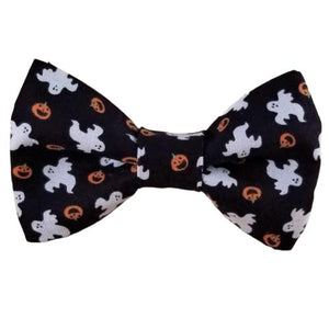Cheeky Chic Doggy Bow Ties Small - Ghost/Pumpkin