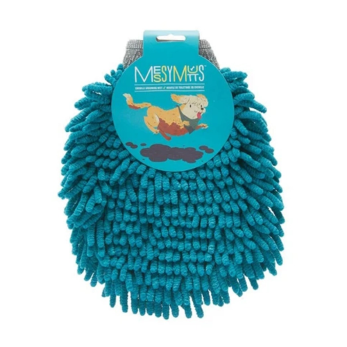 Messy Mutts - Blue Microfiber Grooming Mitt