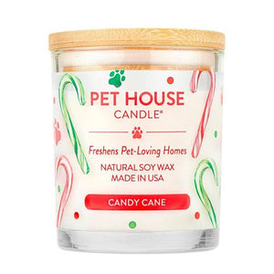 One Fur All Candy Cane Pet Safe Candle