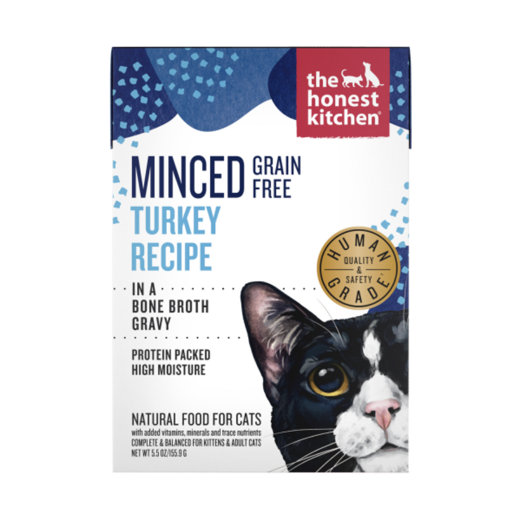 Honest Kitchen Cat Minced Turkey in Bone Broth 5.5oz